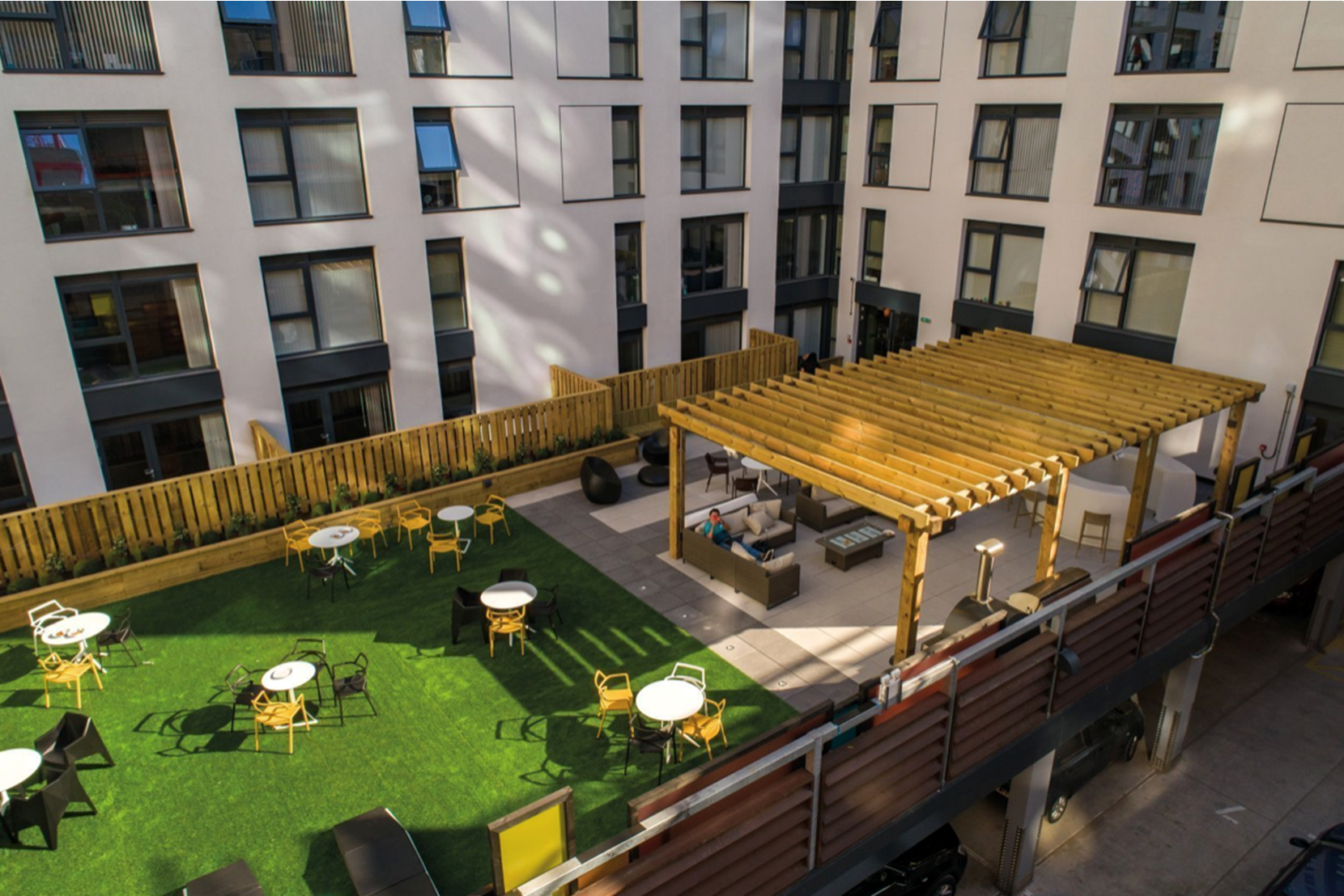 Apartments to Rent by Touchstone Resi in The Forum, Birmingham, B5, communal terrace space