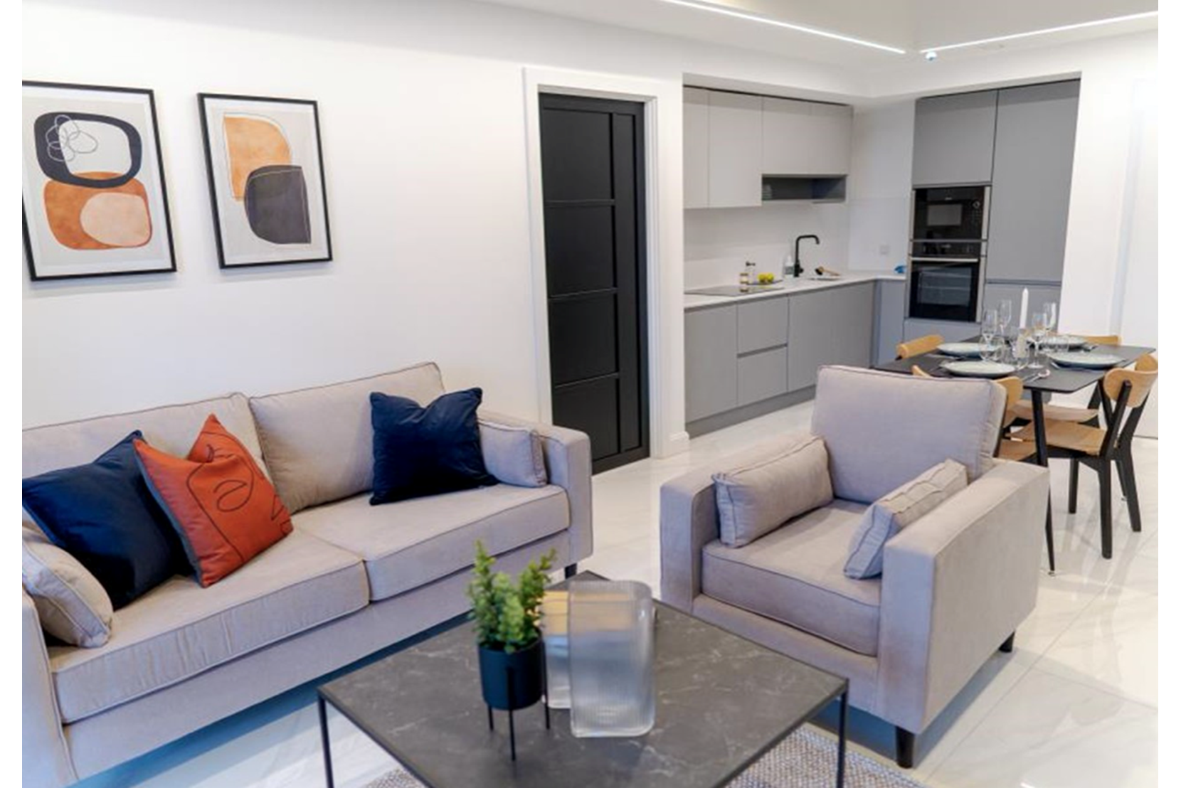 Apartments to Rent by Northern Group at One Silk Street, Manchester, M4, living area