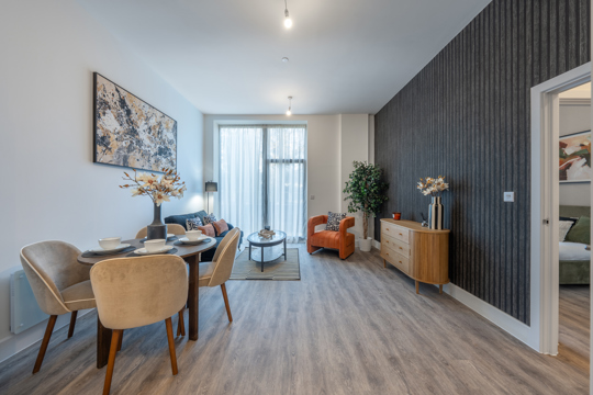 Apartments to Rent by Lotus Living in The Bays, Harlow, CM20, living dining area