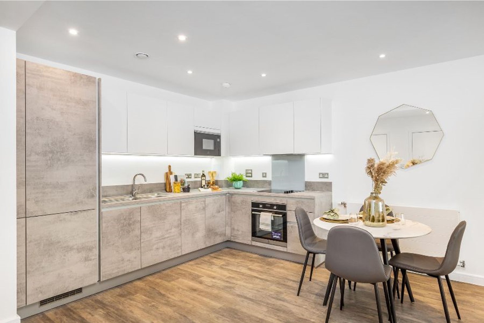Apartments to Rent by Simple Life London in Fresh Wharf, Barking, IG11, kitchen dining area