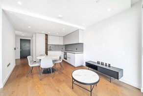 Apartments to Rent by Greenwich Peninsula at Upper Riverside, Greenwich, SE10, living kitchen dining area