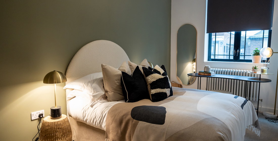 Apartments to Rent by Populo Living at The Didsbury, Newham, E6, bedroom