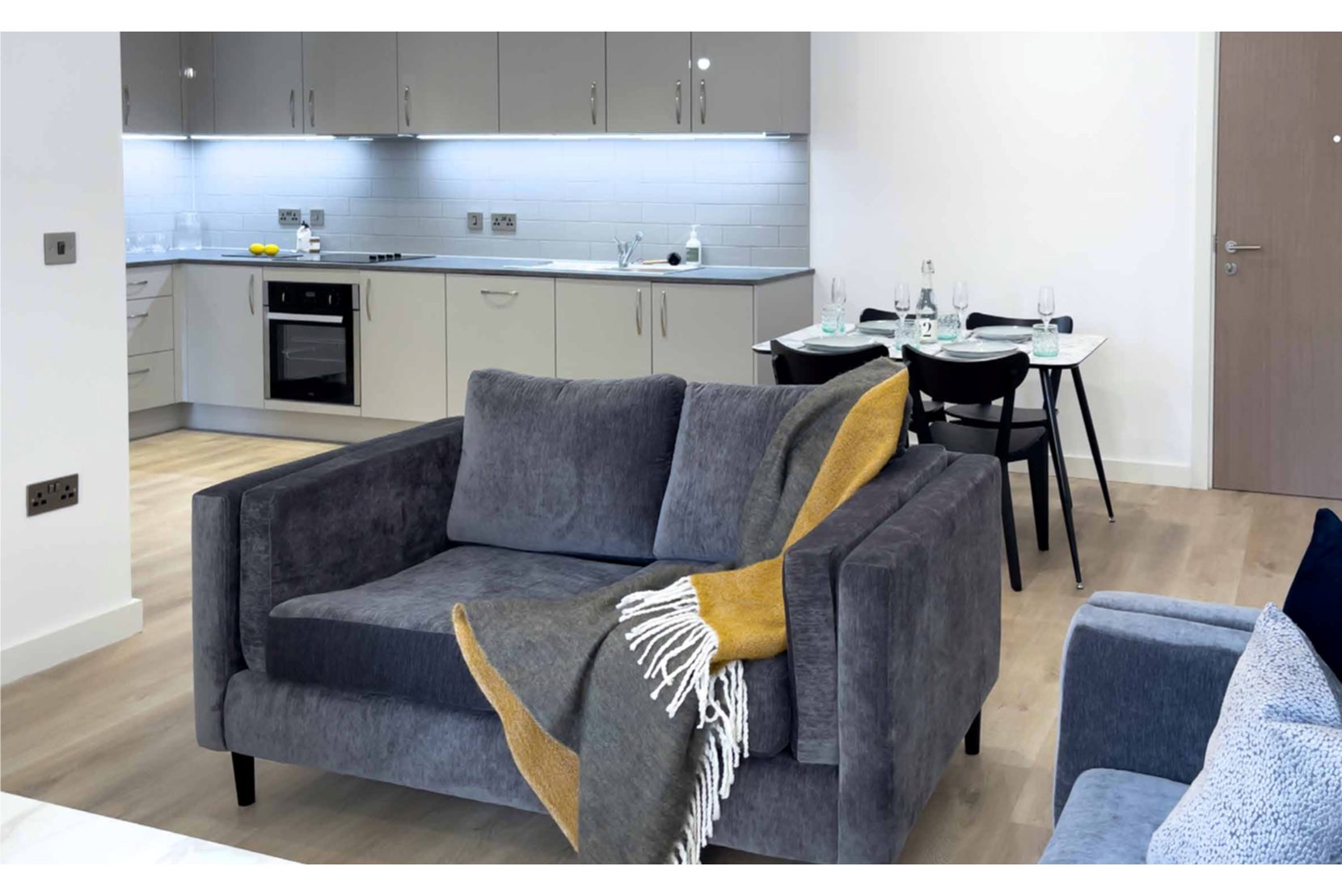 Apartments to Rent by Northern Group at The Quarters, Manchester, M1, kitchen dining living area