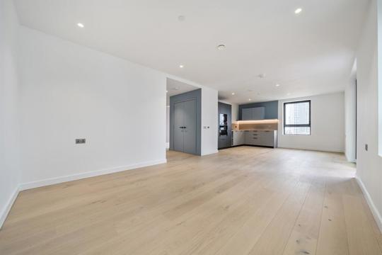 Apartments to Rent by Greenwich Peninsula at Peninsula Gardens, Greenwich, SE10, living kitchen dining area