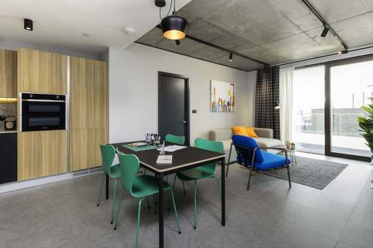 Apartments to Rent by Allsop at Beton, Wembley, Greater London, HA9, living kitchen dining area