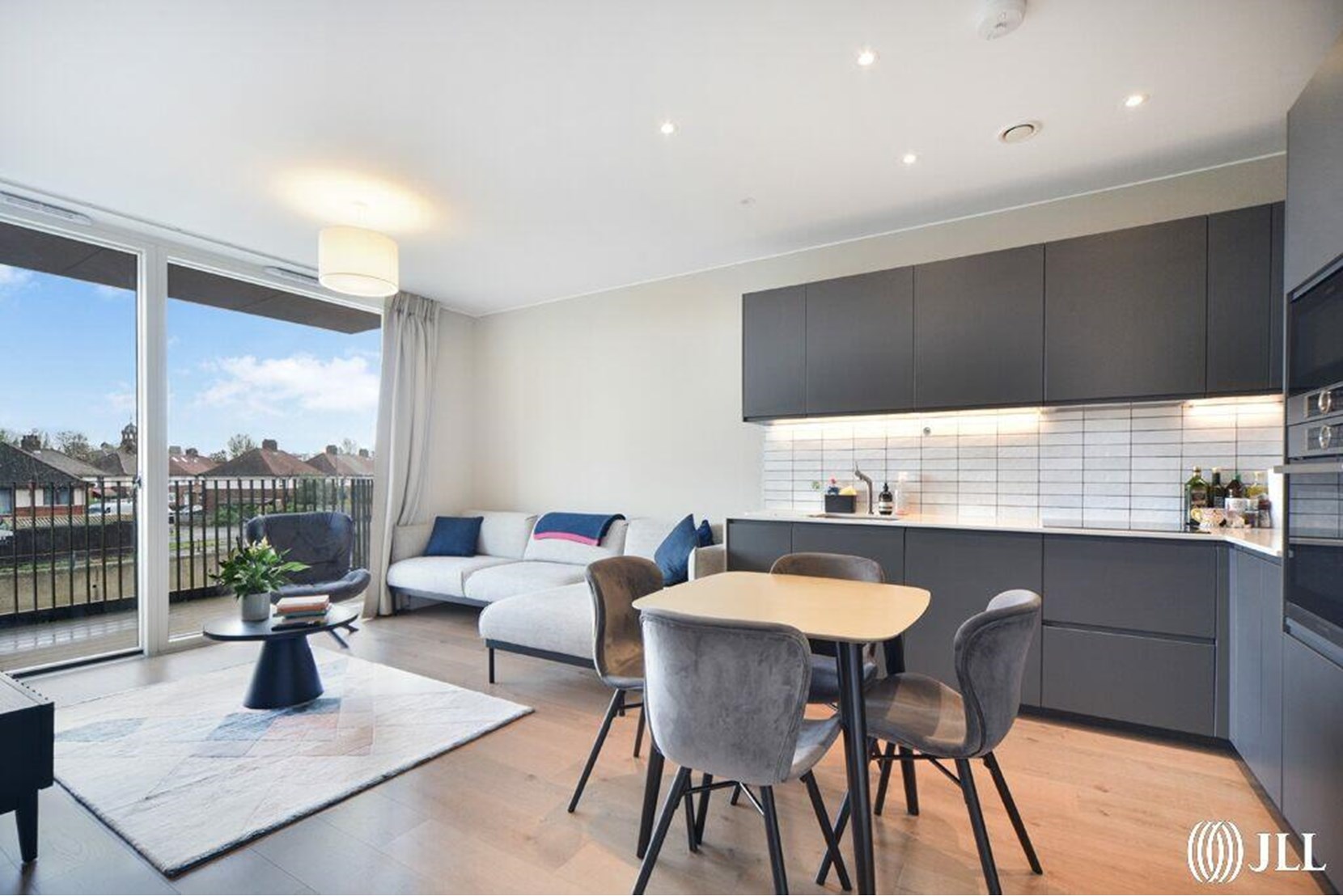 Houses and Apartments to Rent by JLL at Sugar House Island, Newham, E15, living kitchen dining area