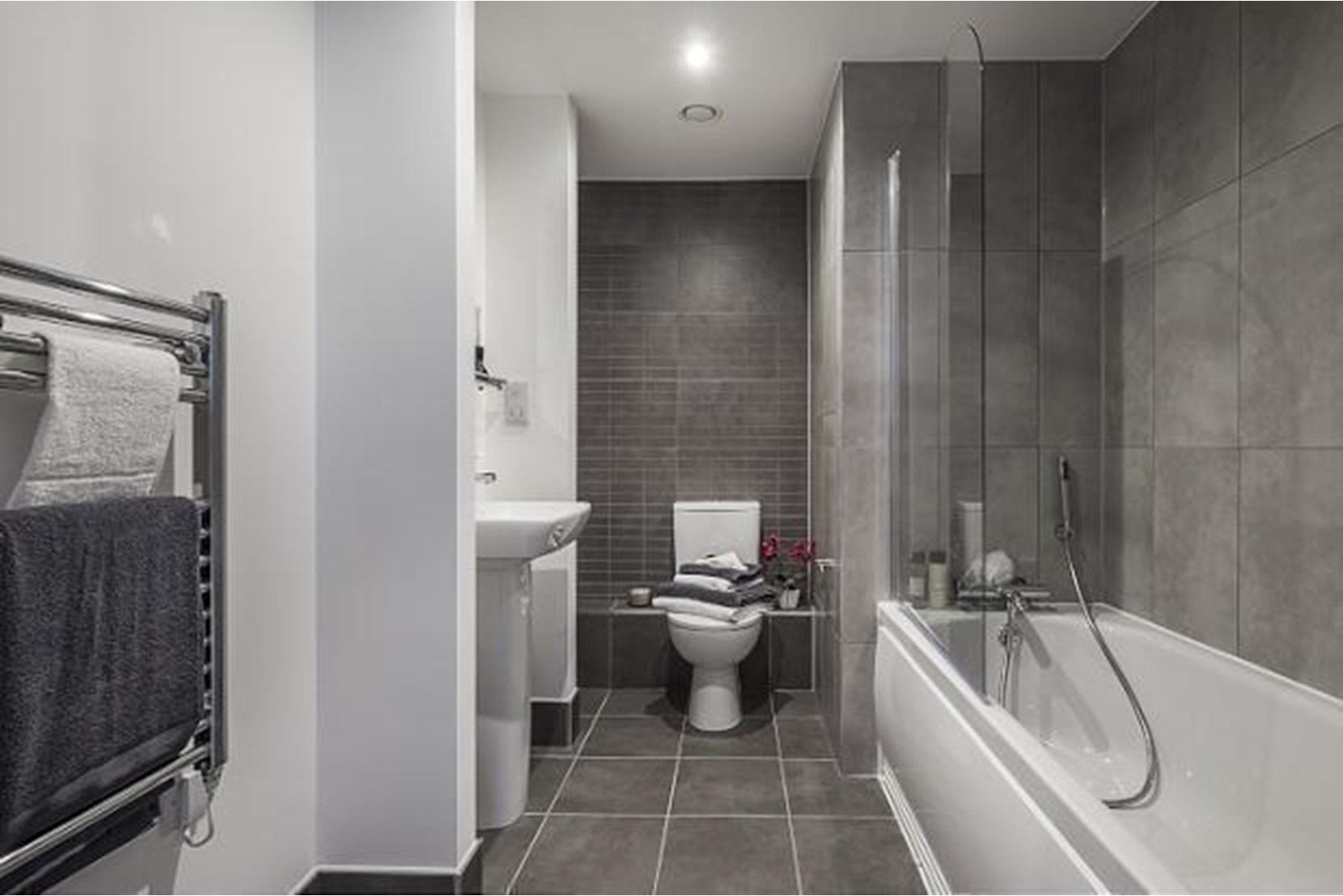 Apartments to Rent by Savills at The Cargo, Liverpool, L1, bathroom