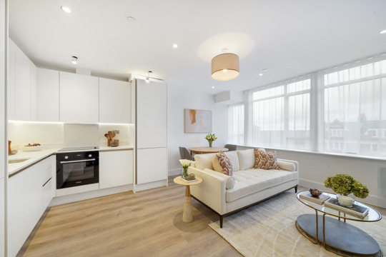 Apartments to Rent by Lotus Living in Elgar House, Streatham, Greater London, SW16, living kitchen dining area