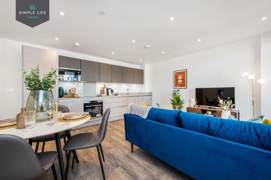 Apartments to Rent by Simple Life London in Beam Park, Havering, RM13, The Fairline living dining area