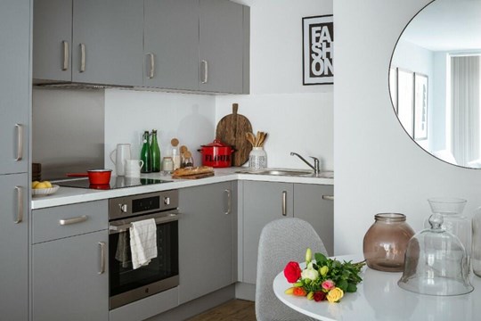 Apartments to Rent by Dandara Living at U&A, Birmingham, B5, kitchen