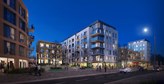 Apartments to Rent by Touchstone Resi in Howard Court, High Wycombe, HP11, night time building panoramic 
