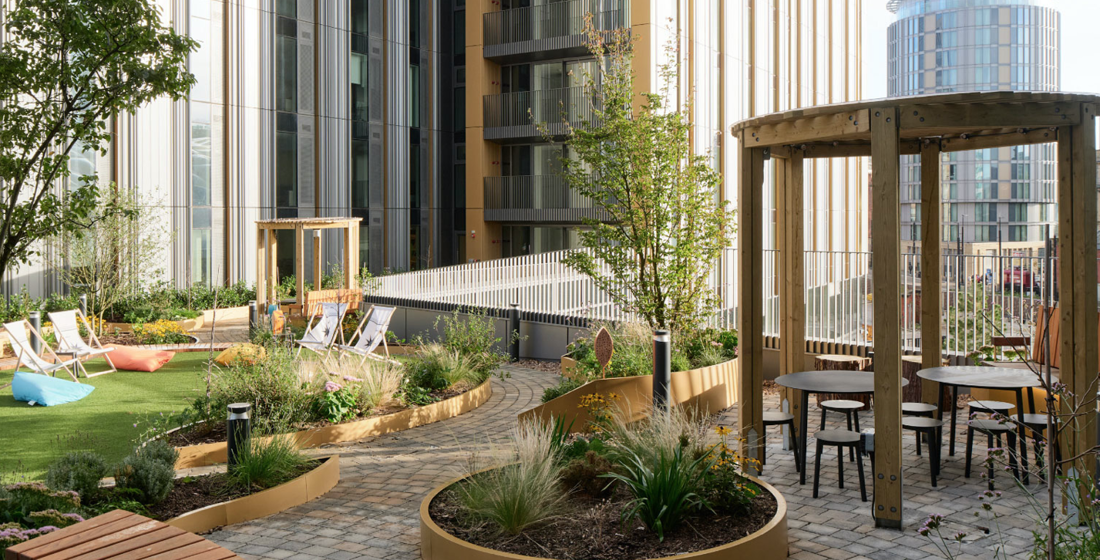 Apartments to Rent by Savills at New Vic, Manchester, M4, roof terrace