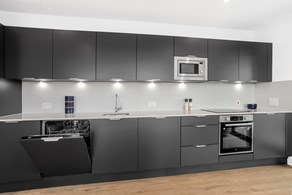 Apartments to Rent by Populo Living at Plaistow Hub, Newham, E13, kitchen