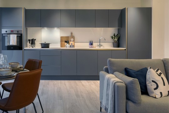 Apartments and Houses to Rent by Casa at Moda at Casa, Abbey Court, Leeds, LS5, living kitchen dining area