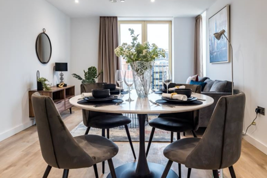 Apartments to Rent by Northern Group at The Quarters, Manchester, M1, dining area