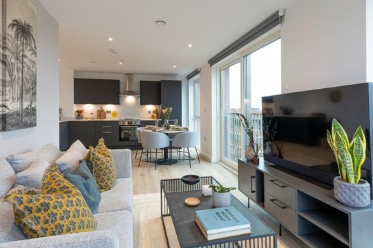 Apartments to Rent by ila at Hairpin House, Birmingham, B12, kitchen dining living area