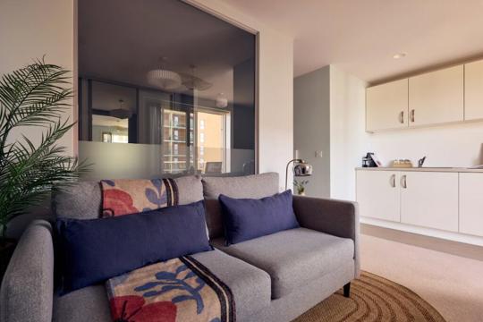 Apartment-Dandara-Living-Aston-Place-Birmingham-West-Midlands-Studio-Kitchen-Living-Area