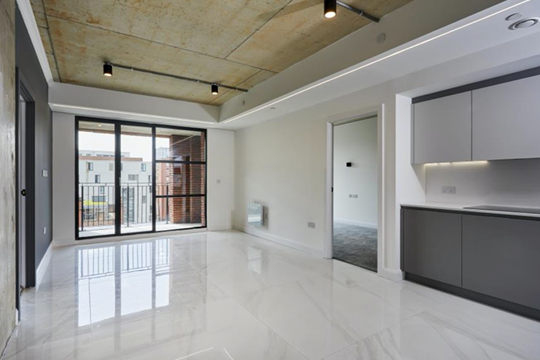 Apartments to Rent by Northern Group at One Silk Street, Manchester, M4, living kitchen area