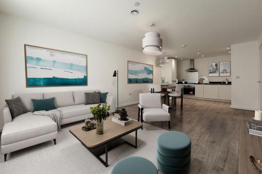 Apartment by Simple Life to Rent, The Bulwark, 2 bedroom apartment, living kitchen dining area