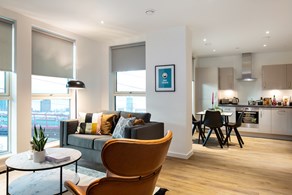 Apartments to Rent by Fizzy Living at Fizzy East 16, Newham, E16, living kitchen dining area