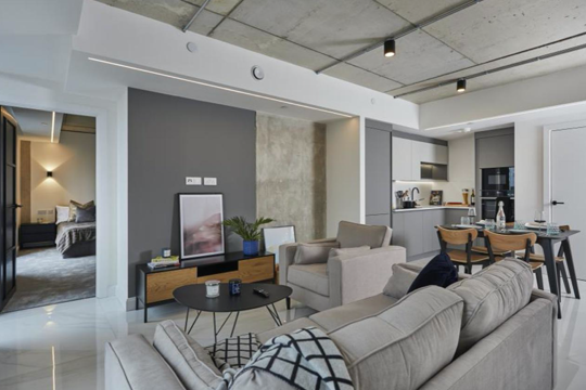 Apartments to Rent by Northern Group at One Silk Street, Manchester, M4, living kitchen dining area