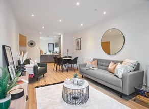 Apartments to Rent by Savills at The Picture House, Redbridge, IG1, living dining area