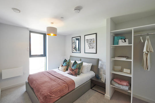 Apartments to Rent by JLL at Duet, Salford, M50, bedroom