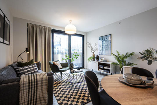 Apartments to Rent by Allsop at Alameda, Wembley, Greater London, HA9, living dining area