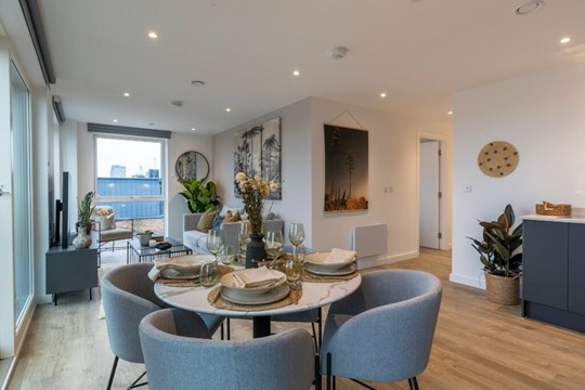 Apartments to Rent by ila at Hairpin House, Birmingham, B12, living dining area