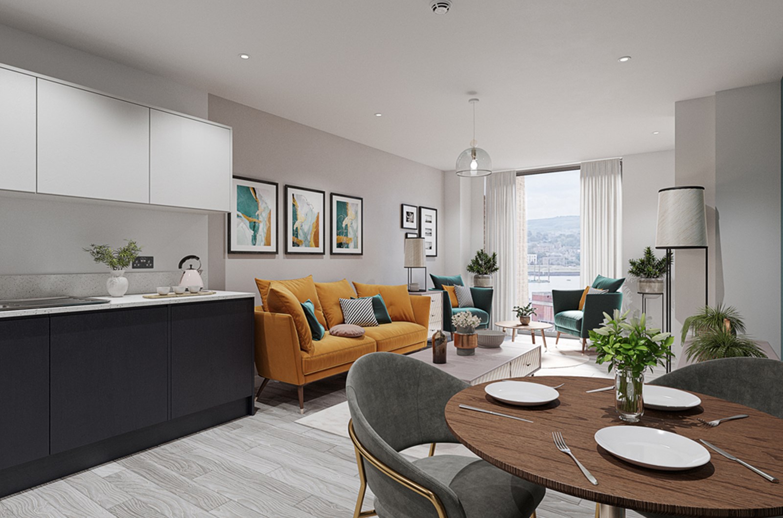 Garrison Point, Chatham by Medway Development Company with 2 apartments