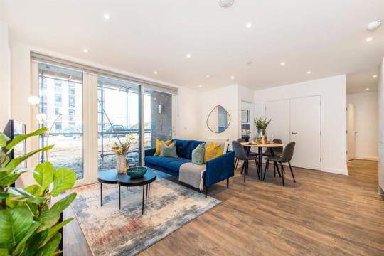 Apartments to Rent by Simple Life London in Beam Park, Havering, RM13, The Ikon living dining area