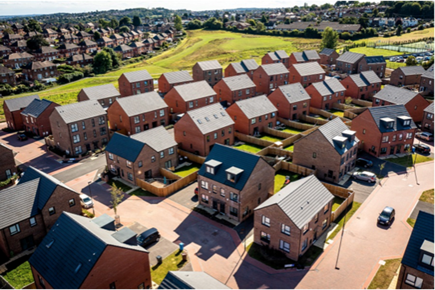 Houses to Rent by Simple Life in Princes's Gardens, Sheffield, S2, aerial development panoramic