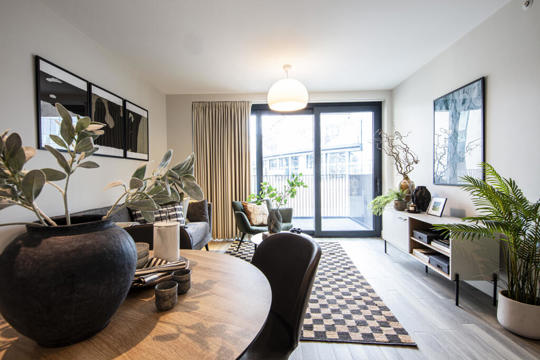 Apartments to Rent by Allsop at Alameda, Wembley, Greater London, HA9, living dining area