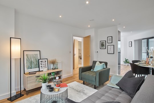 Apartments to Rent by Savills at The Picture House, Redbridge, IG1, living area