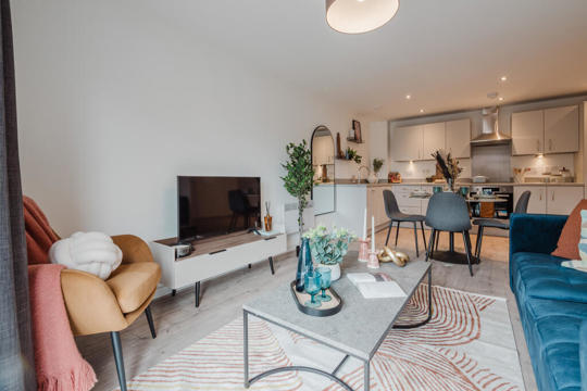 Apartments by Simple Life to Rent, The Manford, 2 bedroom apartment, living kitchen dining area