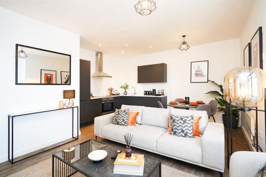 Apartments to Rent by Centrick at Iron Yard, Sheffield, S1, living kitchen dining area