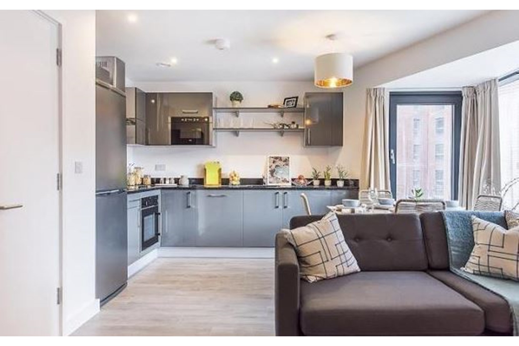 Apartments to Rent by Savills at The Cargo, Liverpool, L1, living kitchen area
