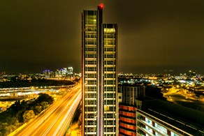 Apartments to Rent by Fizzy Living at Fizzy Canning Town, Newham, E16, development panoramic night view