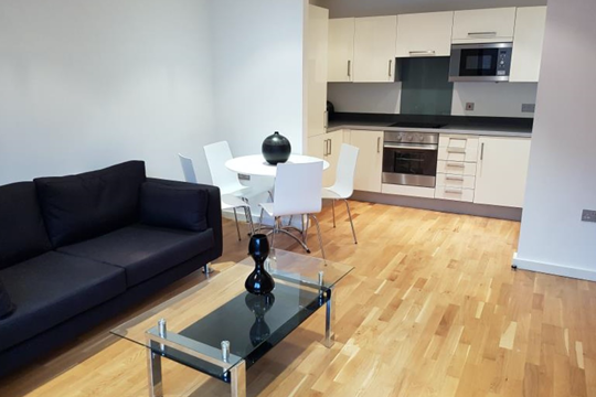 Apartments to Rent by Northern Group at Flint Glass Wharf, Manchester, M4, living kitchen dining area