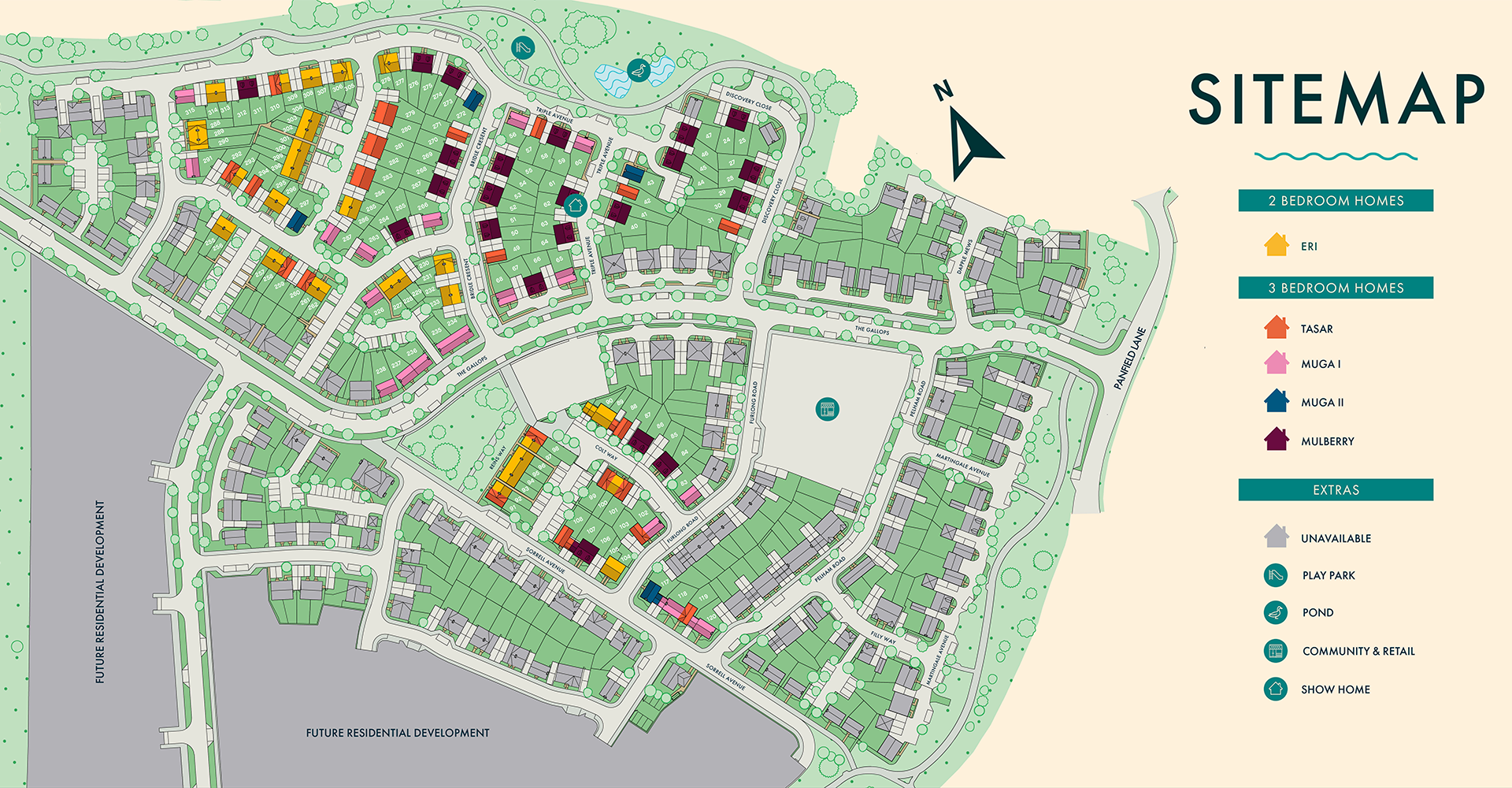 Homes to Rent by Allsop at Spinning Fields, Braintree, Essex, CM7, site plan