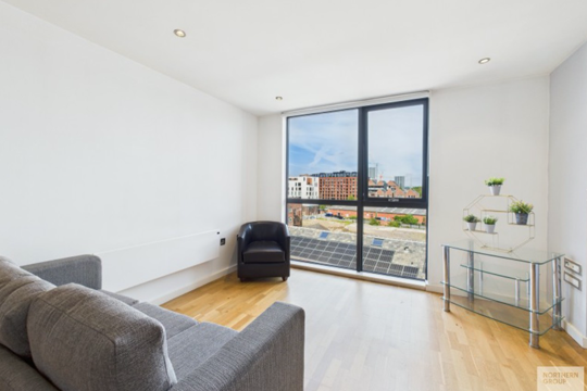 Apartments to Rent by Northern Group at Flint Glass Wharf, Manchester, M4, living area