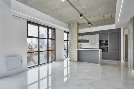 Apartments to Rent by Northern Group at One Silk Street, Manchester, M4, living kitchen area