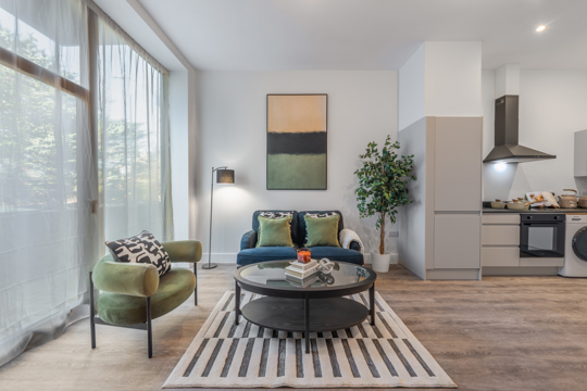 Apartments to Rent by Lotus Living in The Bays, Harlow, CM20, living kitchen area