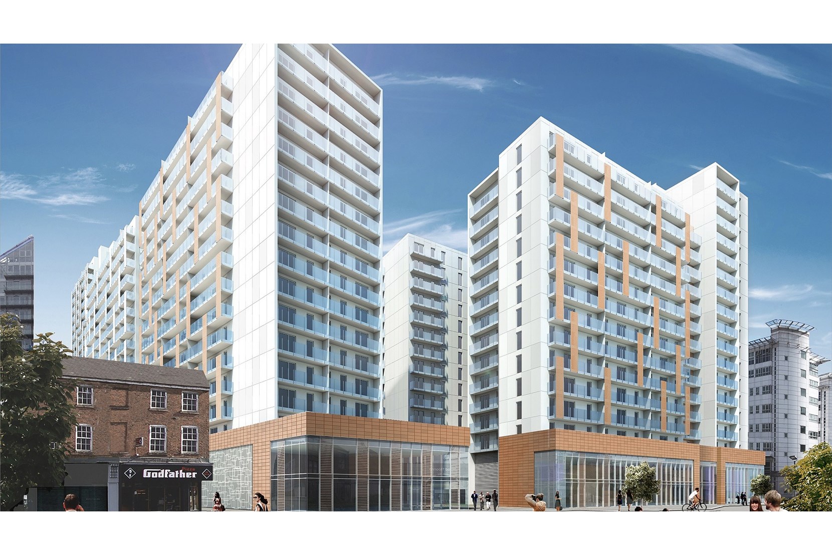 Apartments to Rent by Dandara Living at Chapel Wharf, Salford, M3, development panoramic