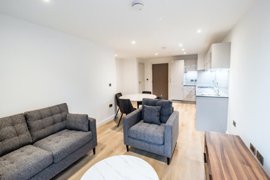 Apartments to Rent by Northern Group at The Quarters, Manchester, M1, kitchen living dining area