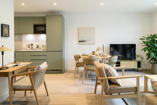 Apartments to Rent by Savills at Arbour, Milton Keynes, MK9, living kitchen dining area