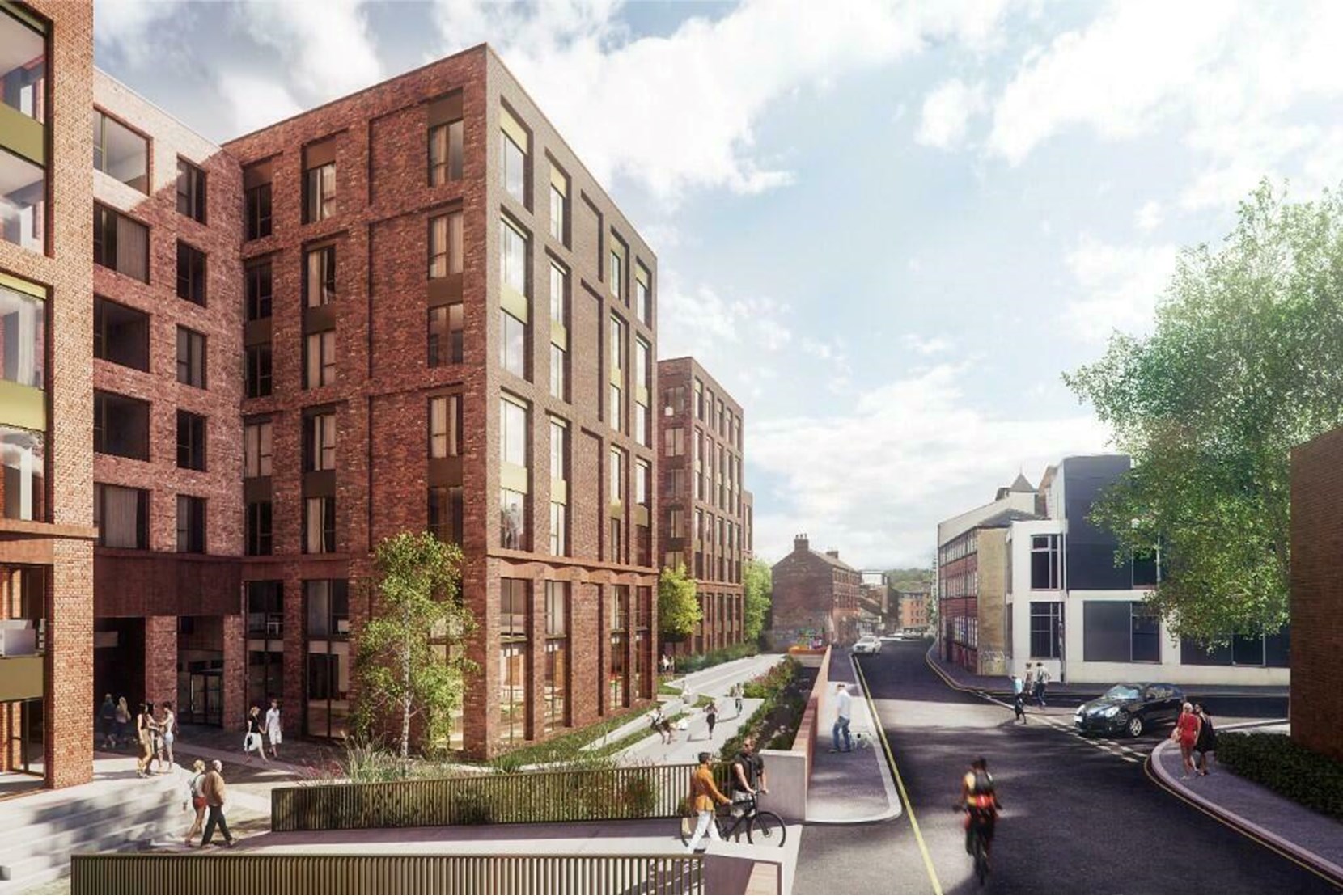 Apartments to Rent by Platform_ at Platform_Sheffield, Sheffield, S1, development panoramic CGI